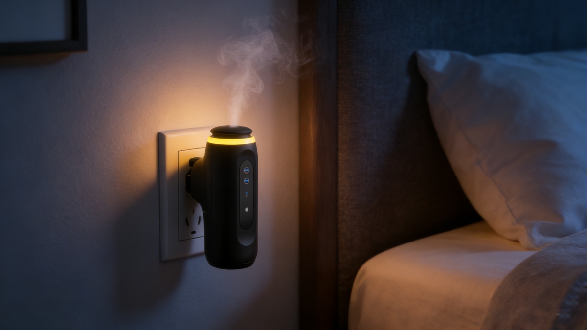 Ultra Quiet Plug-in Home Aroma Diffuser with Smart Light Sensor HYS-04P